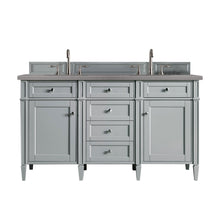 Load image into Gallery viewer, Brittany 60&quot; Urban Gray Double Vanity w/ 3 CM Grey Expo Quartz Top
