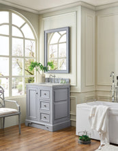 Load image into Gallery viewer, De Soto 30&quot; Single Vanity, Silver Gray w/ 3 CM Eternal Jasmine Pearl Quartz Top