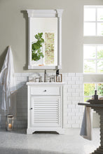 Load image into Gallery viewer, Savannah 26&quot; Bright White Single Vanity w/ 3 CM Arctic Fall Solid Surface Top
