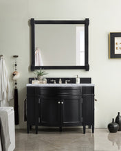 Load image into Gallery viewer, Brittany 46&quot; Single Vanity, Black Onyx w/ 3 CM Carrara Marble Top