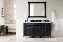 Load image into Gallery viewer, Brittany 60&quot; Single Vanity, Black Onyx w/ 3 CM Arctic Fall Solid Surface Top