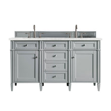 Load image into Gallery viewer, Brittany 60&quot; Urban Gray Double Vanity w/ 3 CM Eternal Jasmine Pearl Quartz Top