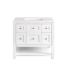 Load image into Gallery viewer, Breckenridge 36&quot; Single Vanity, Bright White w/ 3CM White Zeus Top