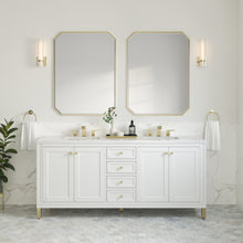 Load image into Gallery viewer, Chicago 72&quot; Double Vanity, Glossy White w/ 3CM Arctic Fall Top