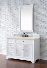 Load image into Gallery viewer, Savannah 48&quot; Single Vanity Cabinet, Bright White, w/ 3 CM Eternal Marfil Quartz Top