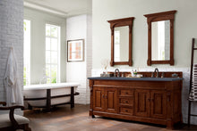 Load image into Gallery viewer, Brookfield 72&quot; Double Vanity, Warm Cherry w/ 3 CM Charcoal Soapstone Quartz Top