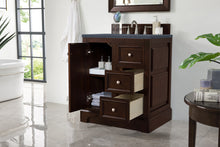 Load image into Gallery viewer, Bathroom Vanities Outlet Atlanta Renovate for LessDe Soto 30&quot; Single Vanity, Burnished Mahogany w/ 3 CM Charcoal Soapstone Quartz Top