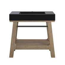 Load image into Gallery viewer, Auburn 36&quot; Sink Console, Weathered Timber w/ Black Matte Mineral Composite Top