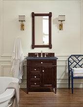 Load image into Gallery viewer, Brittany 30&quot; Single Vanity, Burnished Mahogany, w/ 3 CM Charcoal Soapstone Quartz Top