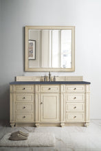 Load image into Gallery viewer, Bristol 60&quot; Single Vanity, Vintage Vanilla, w/ 3 CM Charcoal Soapstone Quartz Top