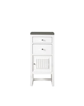 Load image into Gallery viewer, Athens 15&quot; Cabinet w/ Drawers &amp; Door, Glossy White w/ 3 CM Grey Expo Quartz Top