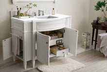 Load image into Gallery viewer, Brittany 46&quot; Single Vanity, Bright White w/ 3 CM Classic White Quartz Top James Martin