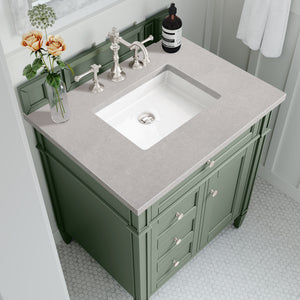 Bathroom Vanities Outlet Atlanta Renovate for LessBrittany 30" Single Vanity, Smokey Celadon w/ 3CM Eternal Serena Top