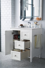 Load image into Gallery viewer, Copper Cove Encore 30&quot; Single Vanity, Bright White w/ 3 CM Arctic Fall Solid Surface Top