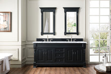 Load image into Gallery viewer, Brookfield 72&quot; Double Vanity, Antique Black w/ 3 CM Carrara Marble Top