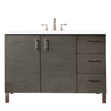 Load image into Gallery viewer, Metropolitan 48&quot; Single Vanity, Silver Oak, w/ 3 CM White Zeus Quartz Top