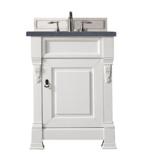 Load image into Gallery viewer, Brookfield 26&quot; Single Vanity, Bright White w/ 3 CM Charcoal Soapstone Quartz Top