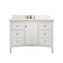 Load image into Gallery viewer, Palisades 48&quot; Single Vanity, Bright  White, w/ 3 CM Eternal Marfil Quartz Top