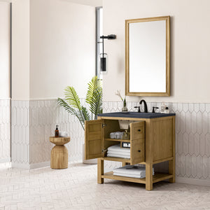 Breckenridge 30" Single Vanity, Light Natural Oak w/ 3CM Charcoal Soapstone Top