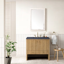 Load image into Gallery viewer, Hudson 36&quot; Single Vanity, Light Natural Oak w/ 3CM Charcoal Soapstone Top