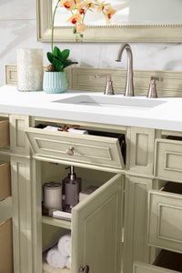 Bathroom Vanities Outlet Atlanta Renovate for LessBristol 60" Single Vanity, Vintage Vanilla, w/ 3 CM Classic White Quartz Top