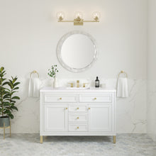 Load image into Gallery viewer, Chicago 48&quot; Single Vanity, Glossy White w/ 3CM White Zeus Top
