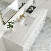 Load image into Gallery viewer, Chicago 60&quot; Single Vanity, Glossy White w/ 3CM Arctic Fall Top