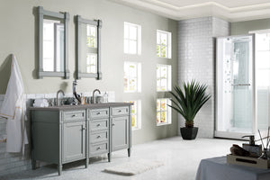 Brittany 60" Urban Gray Double Vanity w/ 3 CM Grey Expo Quartz Top