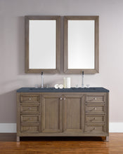 Load image into Gallery viewer, Chicago 60&quot; Double Vanity, Whitewashed Walnut w/ 3 CM Charcoal Soapstone Quartz Top