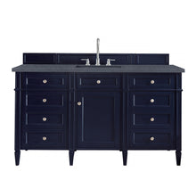 Load image into Gallery viewer, Brittany 60&quot; Victory Blue Single Vanity w/ 3 CM Charcoal Soapstone Quartz Top