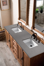 Load image into Gallery viewer, Providence 72&quot; Double Vanity Cabinet, Driftwood, w/ 3 CM Grey Expo Quartz Top