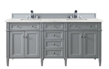 Load image into Gallery viewer, Brittany 72&quot; Urban Gray Double Vanity w/ 3 CM Eternal Jasmine Pearl Quartz Top