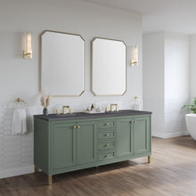 Load image into Gallery viewer, Chicago 72&quot; Double Vanity, Smokey Celadon w/ 3CM Charcoal Soapstone Top