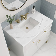 Load image into Gallery viewer, Chicago 36&quot; Single Vanity, Glossy White w/ 3CM Ethereal Noctis Top