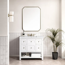 Load image into Gallery viewer, Breckenridge 36&quot; Single Vanity, Bright White w/ 3CM White Zeus Top