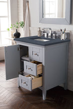 Load image into Gallery viewer, Palisades 30&quot; Single Vanity, Silver Gray, w/ 3 CM Charcoal Soapstone Quartz Top