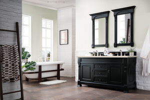 Brookfield 60" Double Vanity, Antique Black w/ 3 CM Eternal Marfil Quartz Top