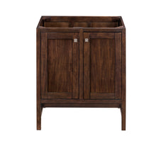 Load image into Gallery viewer, Addison 30&quot; Single Vanity Cabinet (w/Doors), Mid Century Acacia, w/ 3 CM Charcoal Soapstone Quartz Top James Martin