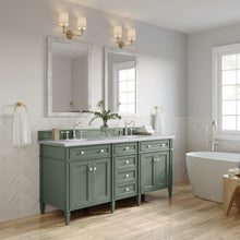 Load image into Gallery viewer, Brittany 72&quot; Double Vanity, Smokey Celadon w/ 3CM Arctic Fall Top