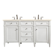 Load image into Gallery viewer, Brittany 60&quot; Bright White Double Vanity w/ 3 CM Eternal Marfil Quartz Top