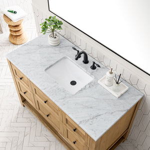 Bathroom Vanities Outlet Atlanta Renovate for LessBreckenridge 48" Single Vanity, Light Natural Oak w/ 3CM Carrara Marble Top