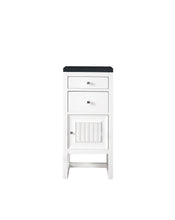 Load image into Gallery viewer, Athens 15&quot; Cabinet w/ Drawers &amp; Door, Glossy White w/ 3 CM Charcoal Soapstone Quartz Top