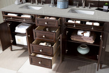 Load image into Gallery viewer, Brittany 72&quot; Burnished Mahogany Double Vanity w/ 3 CM Eternal Serena Quartz Top