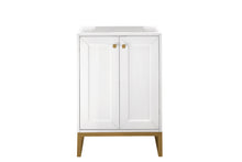Load image into Gallery viewer, Chianti 24&quot; Single Vanity Cabinet, Glossy White, Radiant Gold