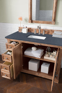 Bathroom Vanities Outlet Atlanta Renovate for LessProvidence 48" Single Vanity Cabinet, Driftwood, w/ 3 CM Charcoal Soapstone Quartz Top