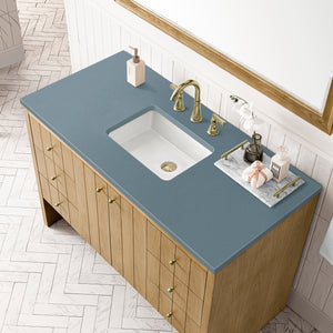Bathroom Vanities Outlet Atlanta Renovate for LessHudson 48" Single Vanity, Light Natural Oak w/ 3CM Cala Blue Top