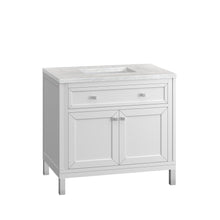 Load image into Gallery viewer, Bathroom Vanities Outlet Atlanta Renovate for LessChicago 36&quot; Single Vanity, Glossy White w/ 3CM Arctic Fall Top