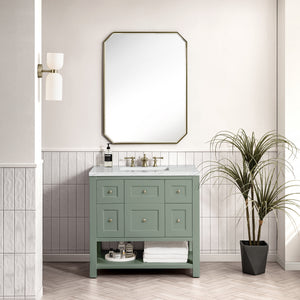 Breckenridge 36" Single Vanity, Smokey Celadon w/ 3CM Ethereal Noctis Top