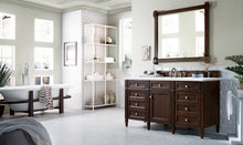 Load image into Gallery viewer, Brittany 60&quot; Burnished Mahogany Single Vanity w/ 3 CM Classic White Quartz Top