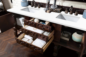 Bathroom Vanities Outlet Atlanta Renovate for LessBalmoral 72" Double Vanity Cabinet, Antique Walnut, w/ 3 CM Classic White Quartz Top